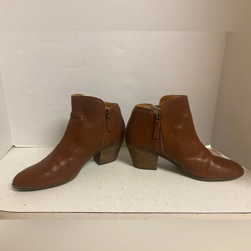 Frye Judith Double Zip Leather Ankle Boot Size 10